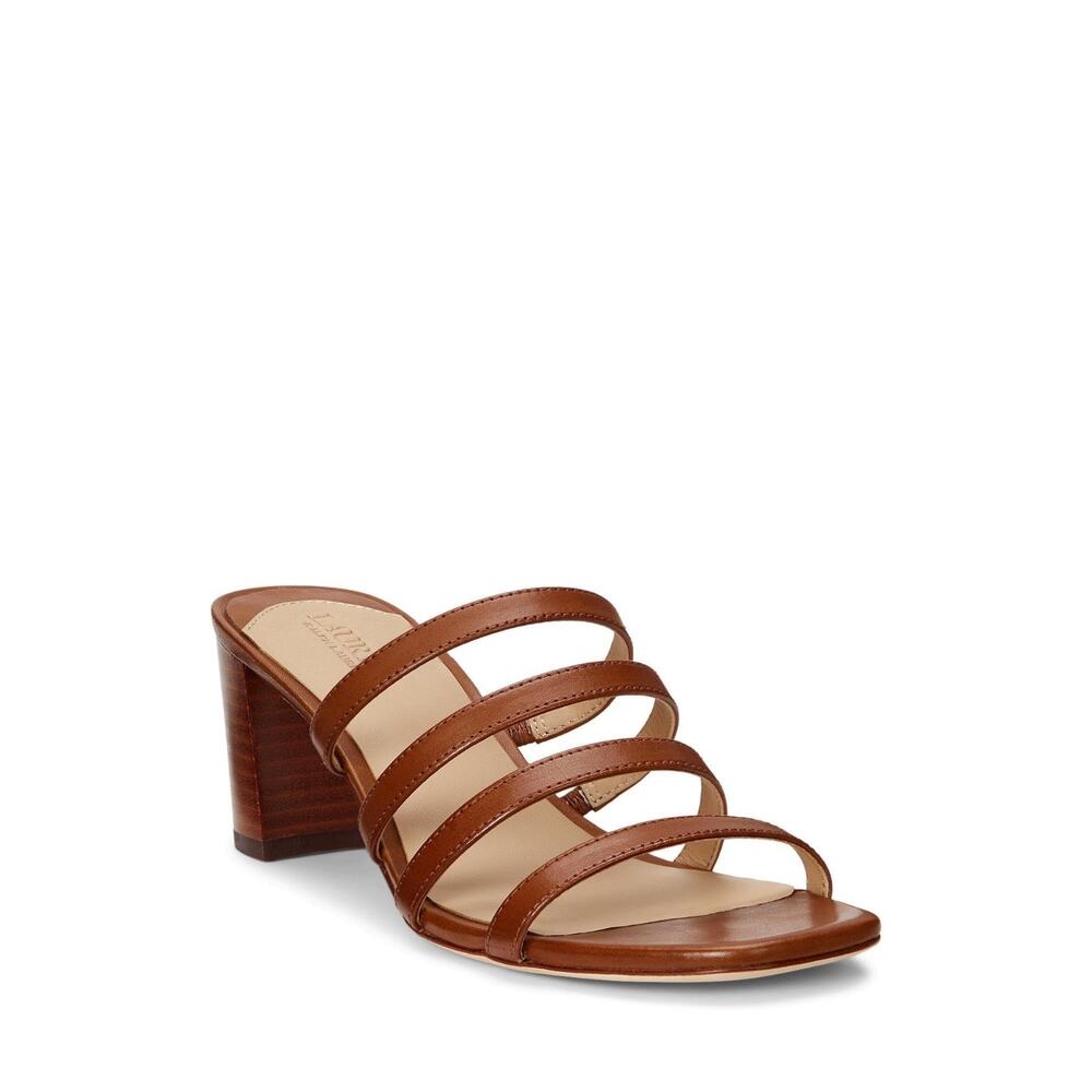 Lauren Ralph Lauren, Women's, Kimmi Sandals, Deep Saddle Tan, Medium, 6.5